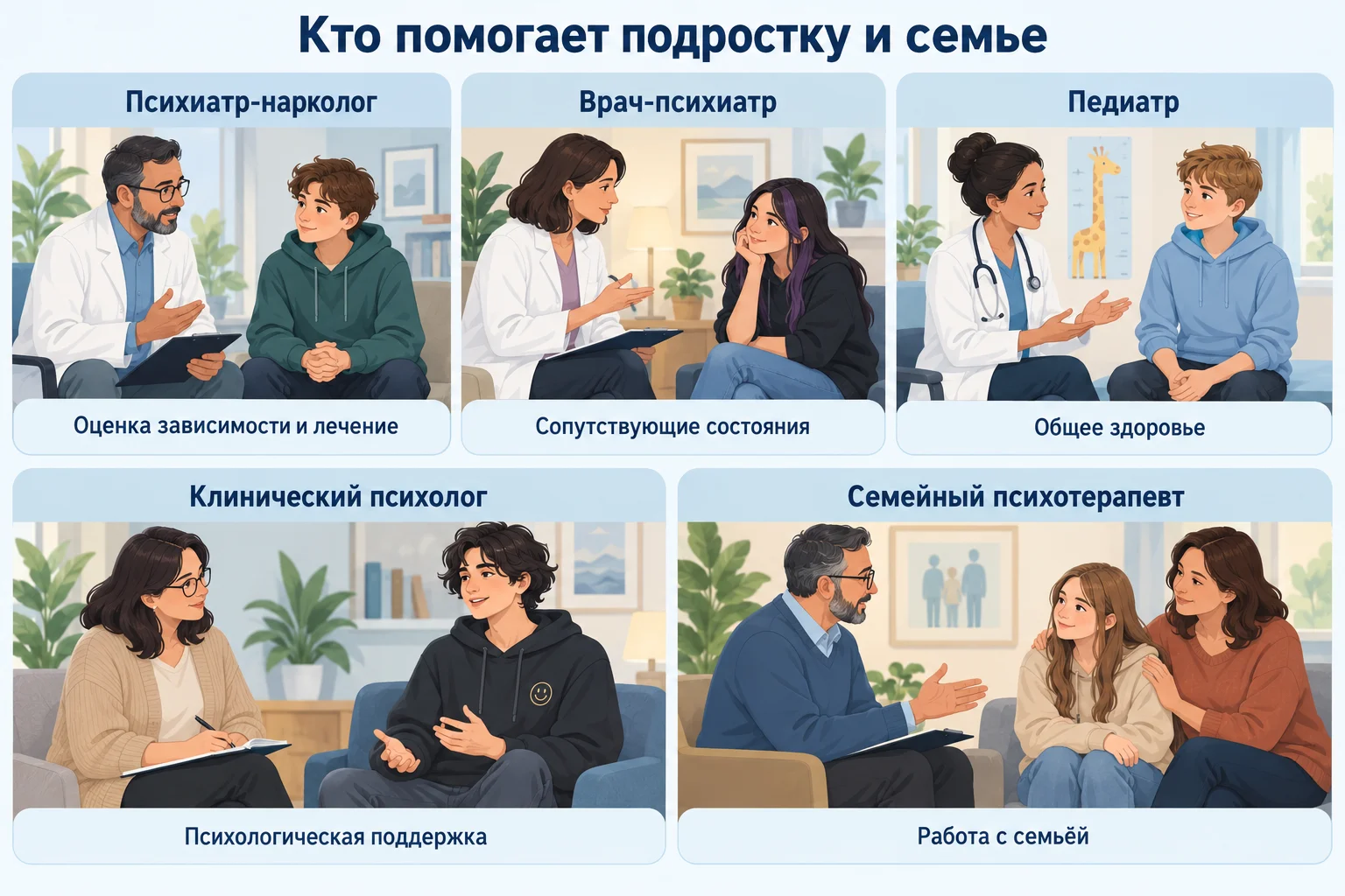 Кто помогает подростку в центре КДК